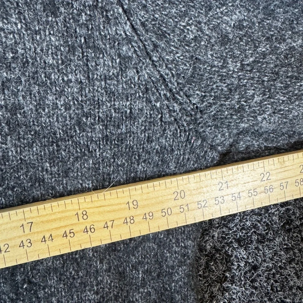 Banana Republic Mens Large Gray Lambs Wool Blend Shawl Zip Cardigan Sweater